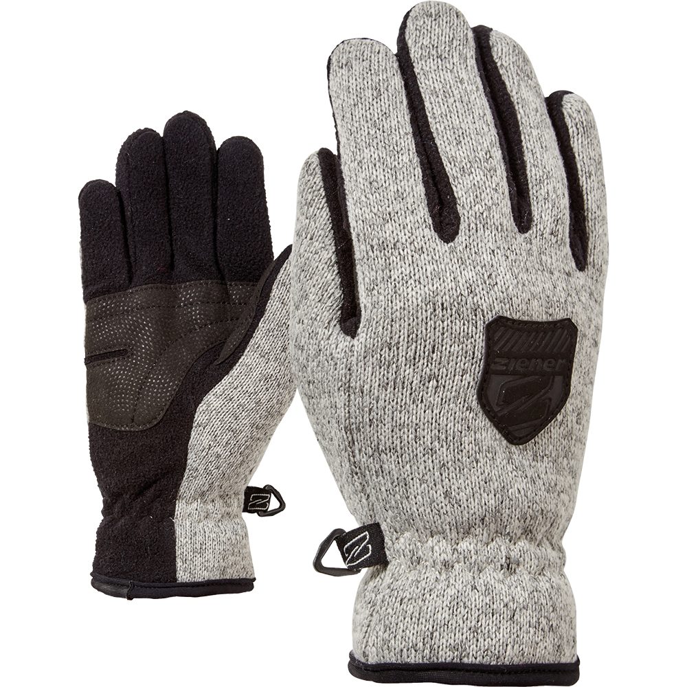 Ziener Limagiosso Strickfleece Handschuhe Jungen grey melange