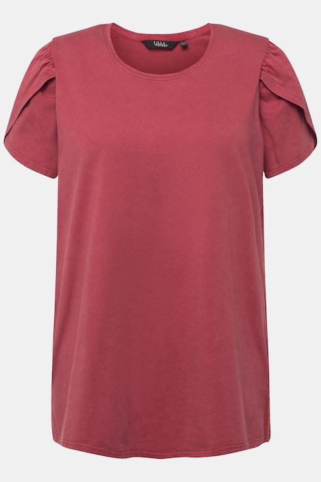 T-Shirt, cold dyed, A-Linie, Rundhals, Halbarm