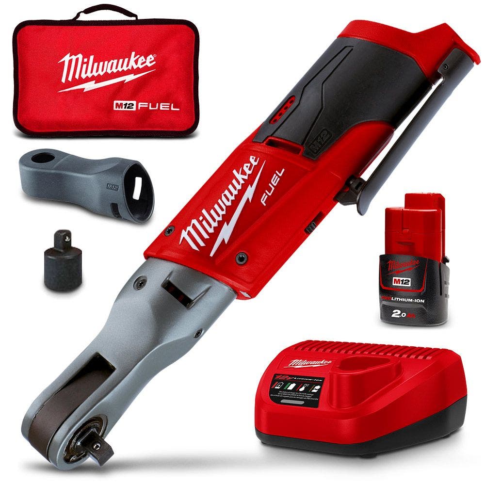 Kit combinado de chave de impacto com catraca Milwaukee FUEL™ 12V 3/8