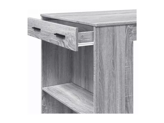 Table de bar sonoma gris 102x70x103,5 cm bois d'ingénierie
