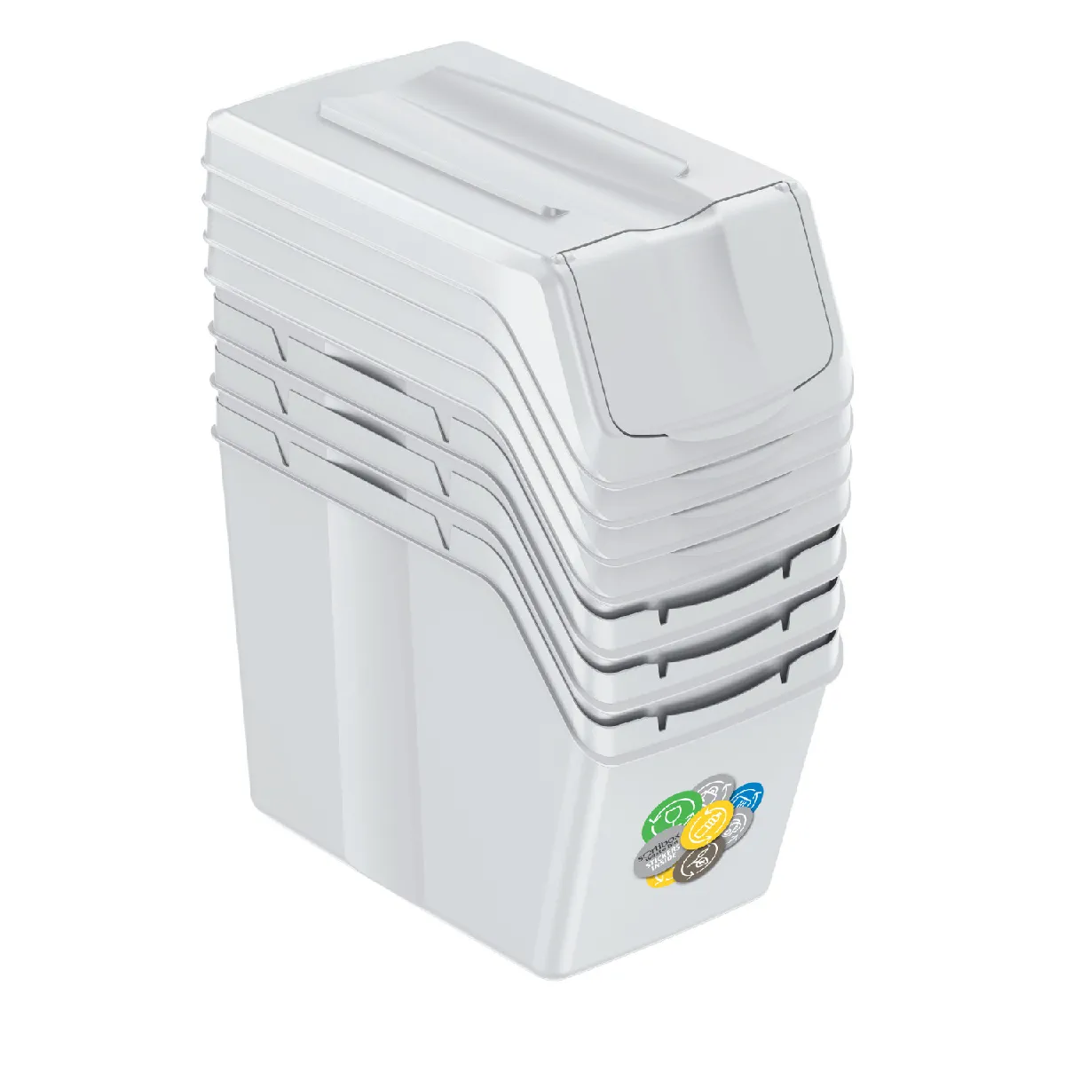 Prosperplast Sortibox 4x20L - Gris Cendre