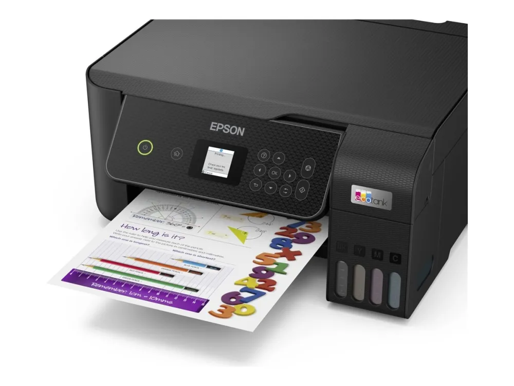 Epson EcoTank ET-2871 - Multifunktionsprinter - farve - blækprinter - ITS - A4 (medie) - op til 10 spm (udskriver) - 100 ark - Wi-Fi, USB - sort