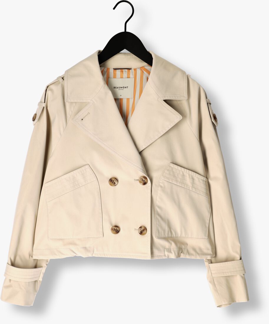 beige beaumont trenchcoats gracy short trench