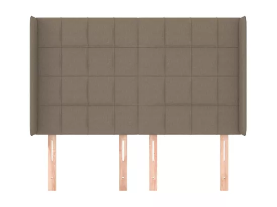 Tête de lit avec oreilles Taupe 147x16x118/128 cm Tissu