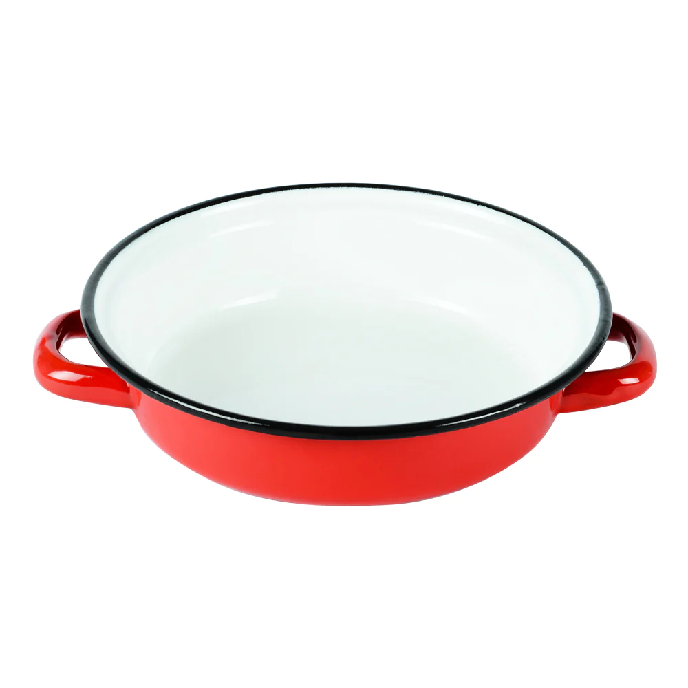 Plat à œuf émaillé 18 cm rouge Beka