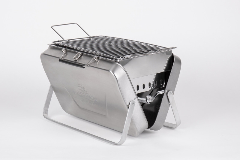 Edelstahl Holzkohle-Koffergrill