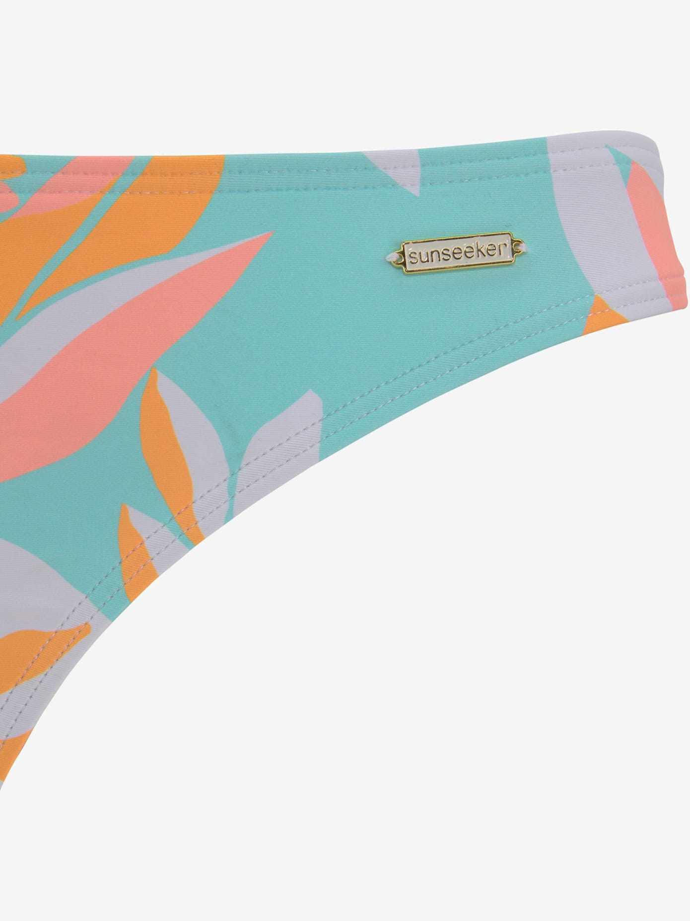 Bikini triangle imprimé feuilles abstrait