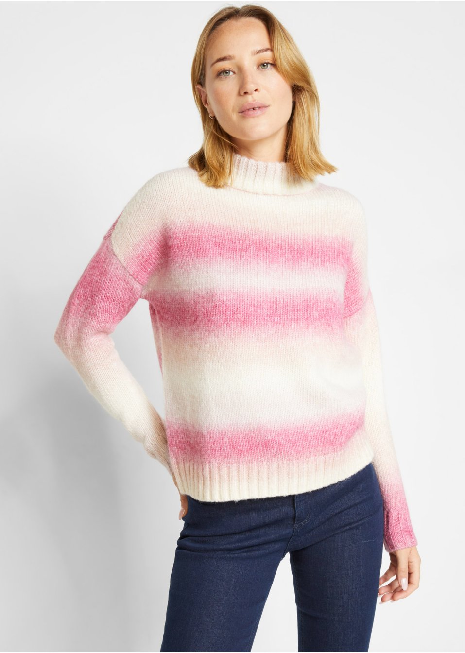 Pull à col montant avec dégradé de couleur