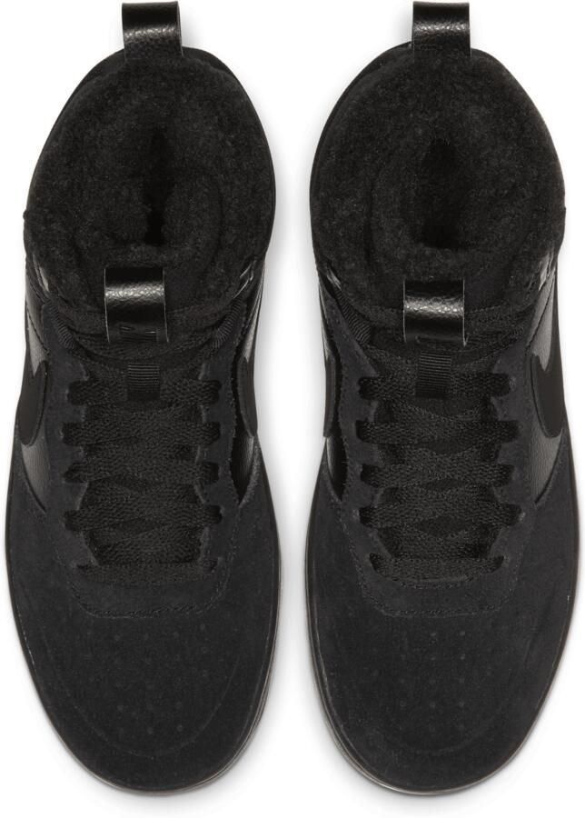 Nike Kids Zwarte Nike Hoge Sneaker Court Borough Mid Kids