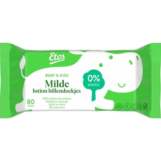 Etos Baby & Kids Milde lotion billendoekjes Single Pack