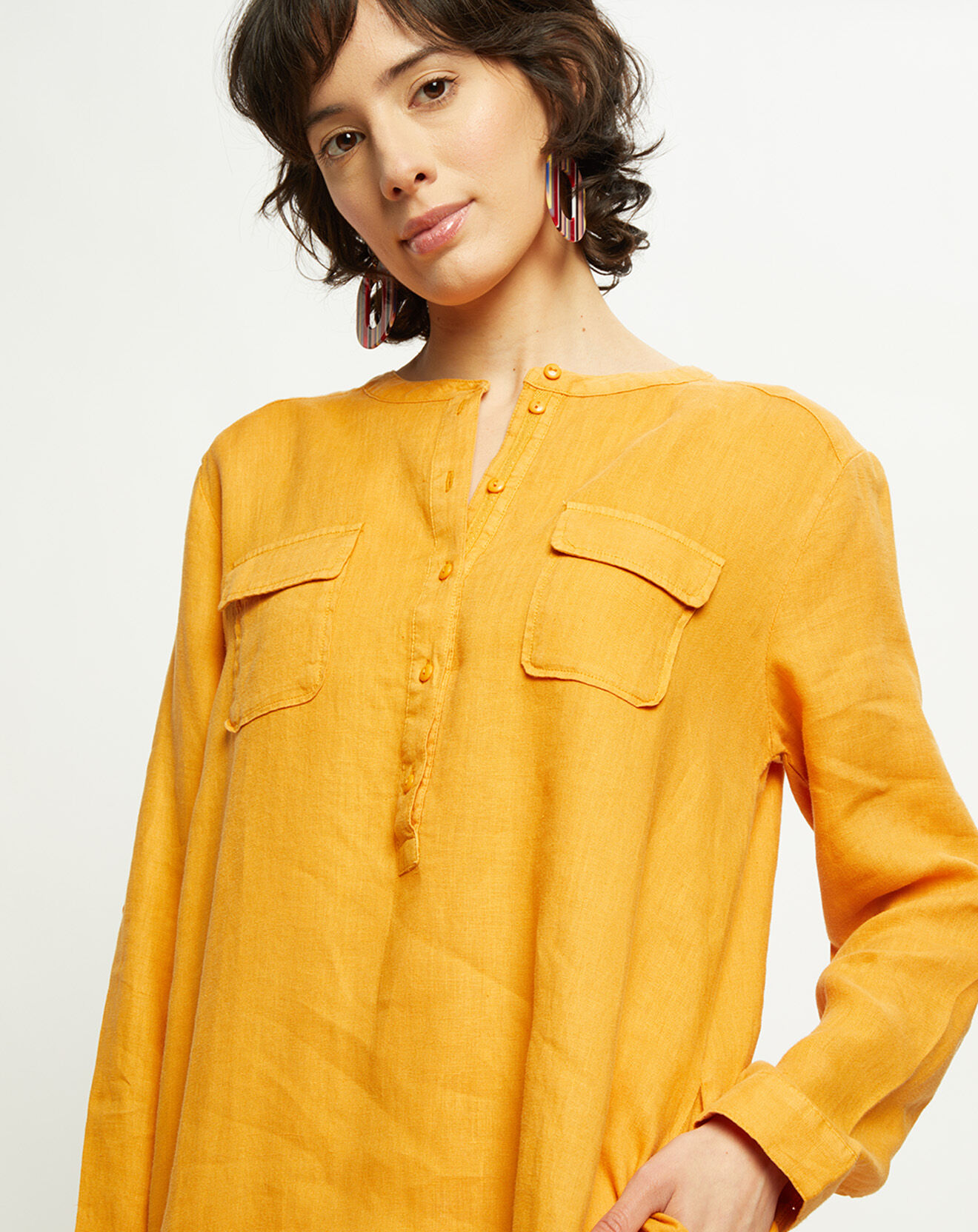 Harris Wilson Robe droite 100% Lin Lilou tournesol