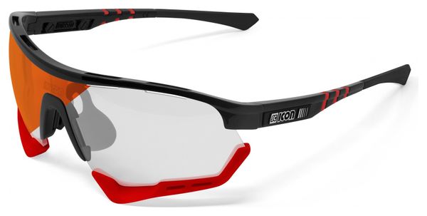 Scicon Sports Aerotech SCN XT Photochromic XL Lunettes De Soleil De Performance Sportive (Miroir Rouge Photochromique Scnxt/Luminosité Noire)