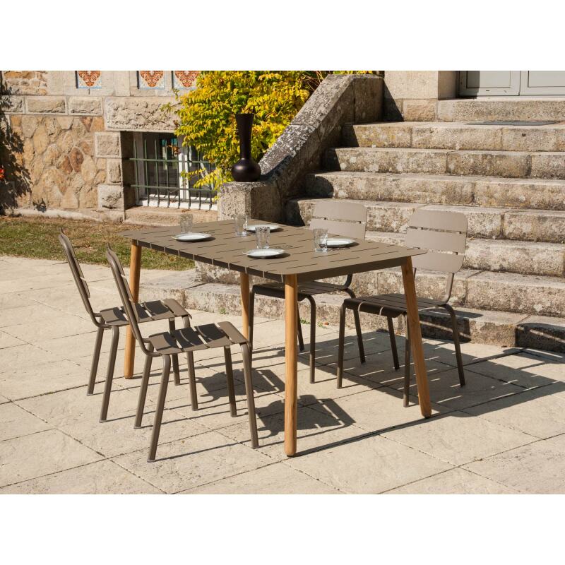 Chaise empilable d'extérieur ARNON - structure aluminium