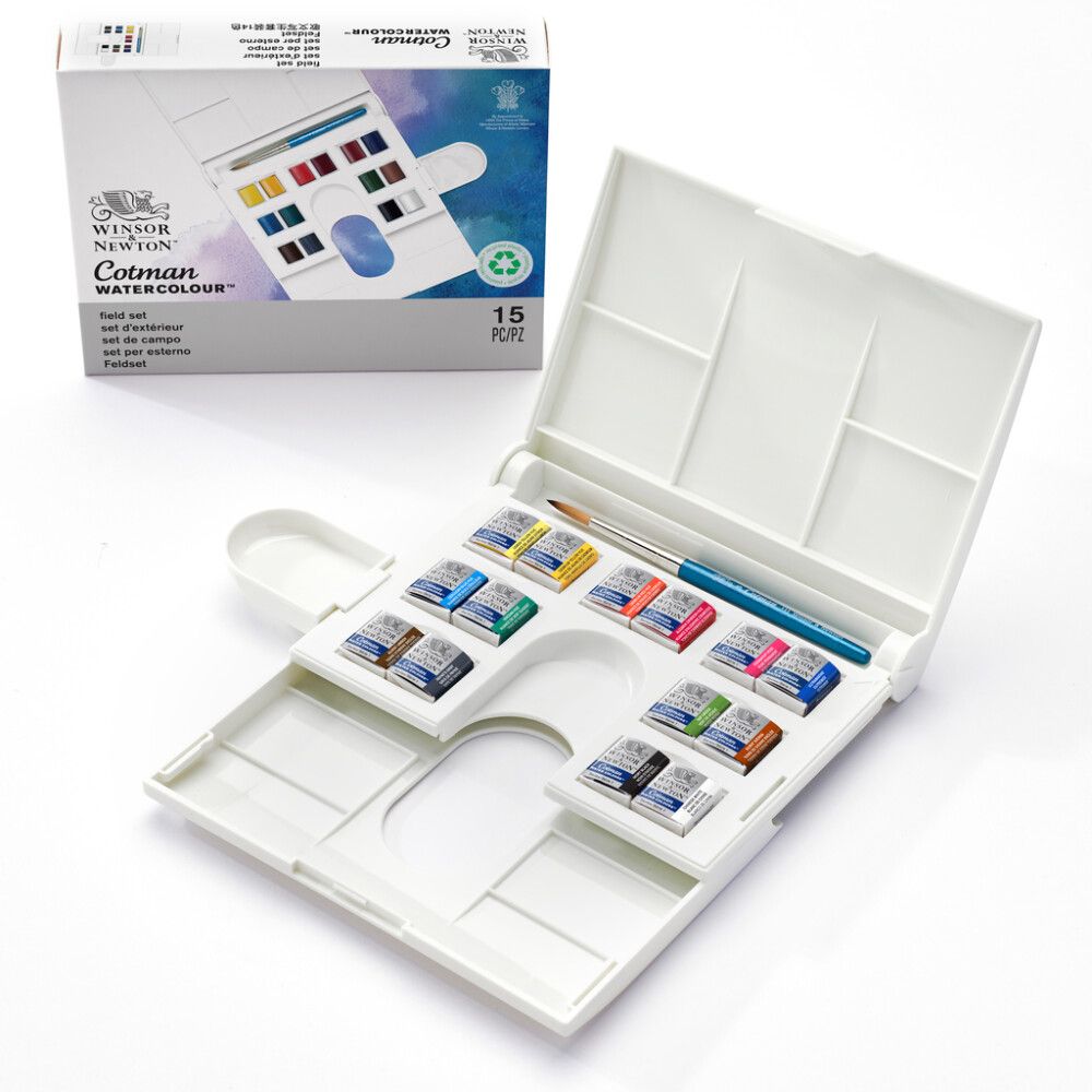 AKVARELLSETT COLART COTMAN COMPACT 14X½ PAN