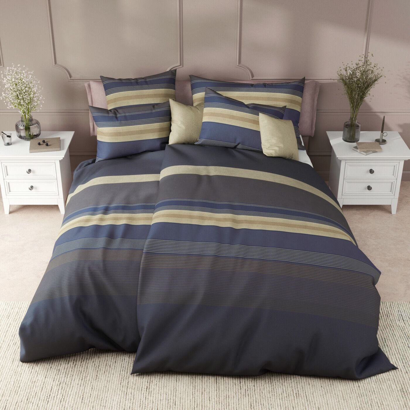 Home FashionSatin Bettwäsche «Score»