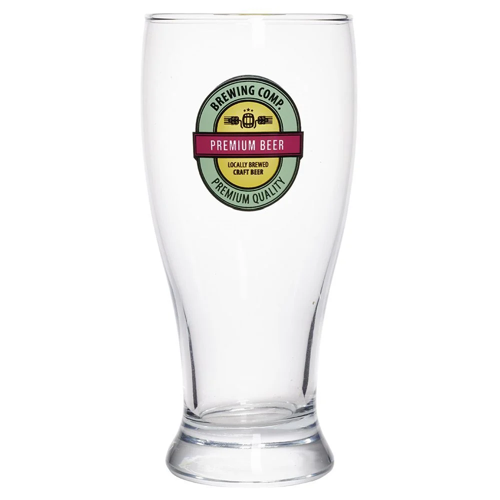 Verre à bière transparent inscription Premium Beer 56,5cl - Ø9,5xH20cm