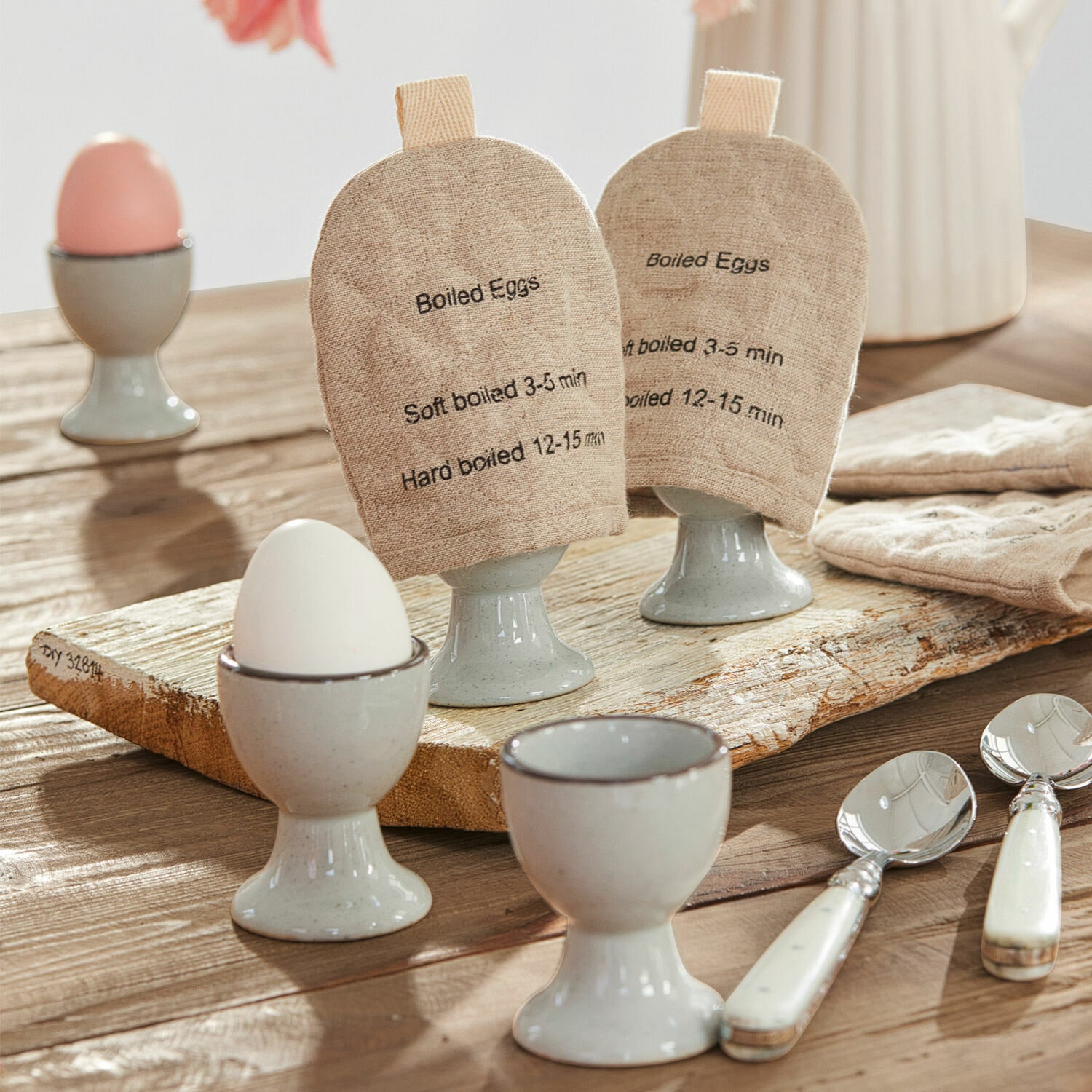 Eierbecher 6er Set Biarré grau