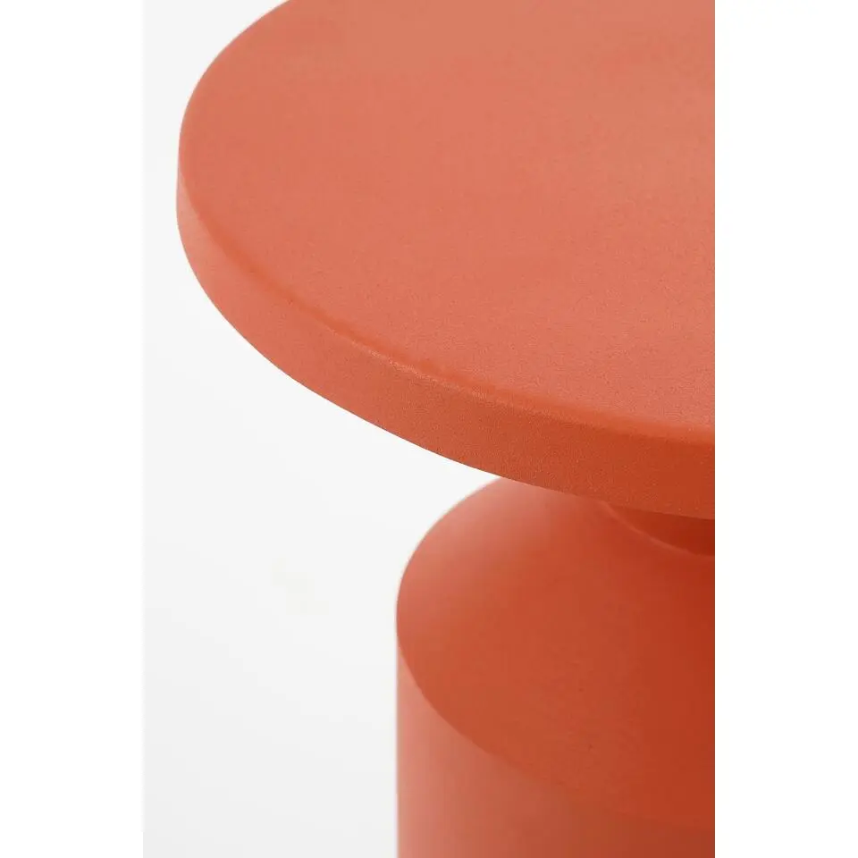 Mica Decorations Feroza Bijzettafel - H51 x Ø30 cm - Metaal - Oranje