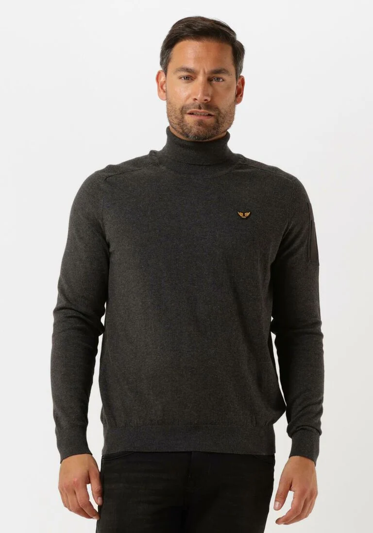 PME LEGEND grijze pme legend coltrui turtleneck cotton elite knit