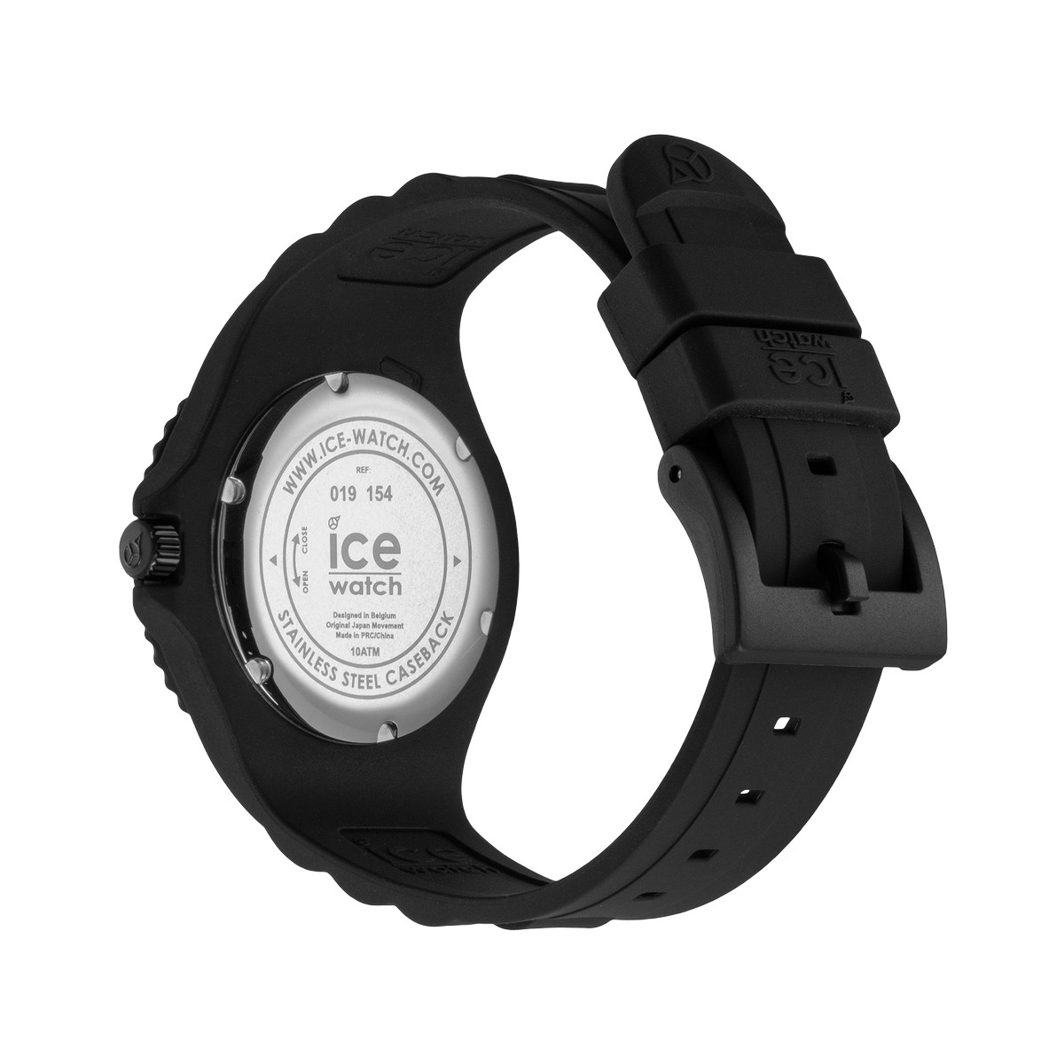 Montre Ice Watch medium mixte plastique silicone noir