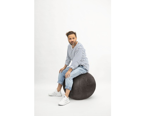Frankie opblaasbare oefenbal/zitbal, antraciet, Ø 65 cm