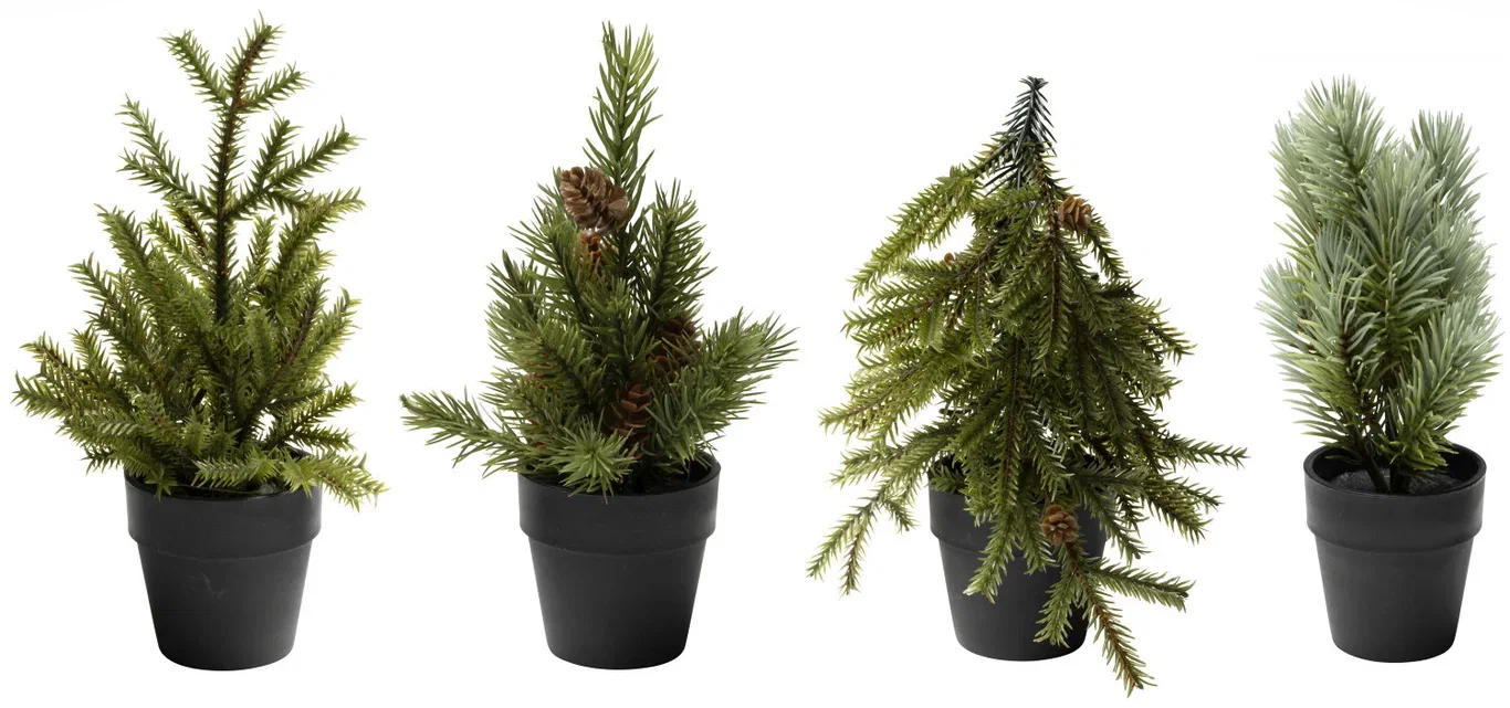 Furu mini i potte kunstig Høyde 19 cm