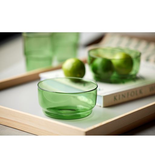 Lyngby Glas Torino 2-pak Skål, Grøn, Ø12 cm