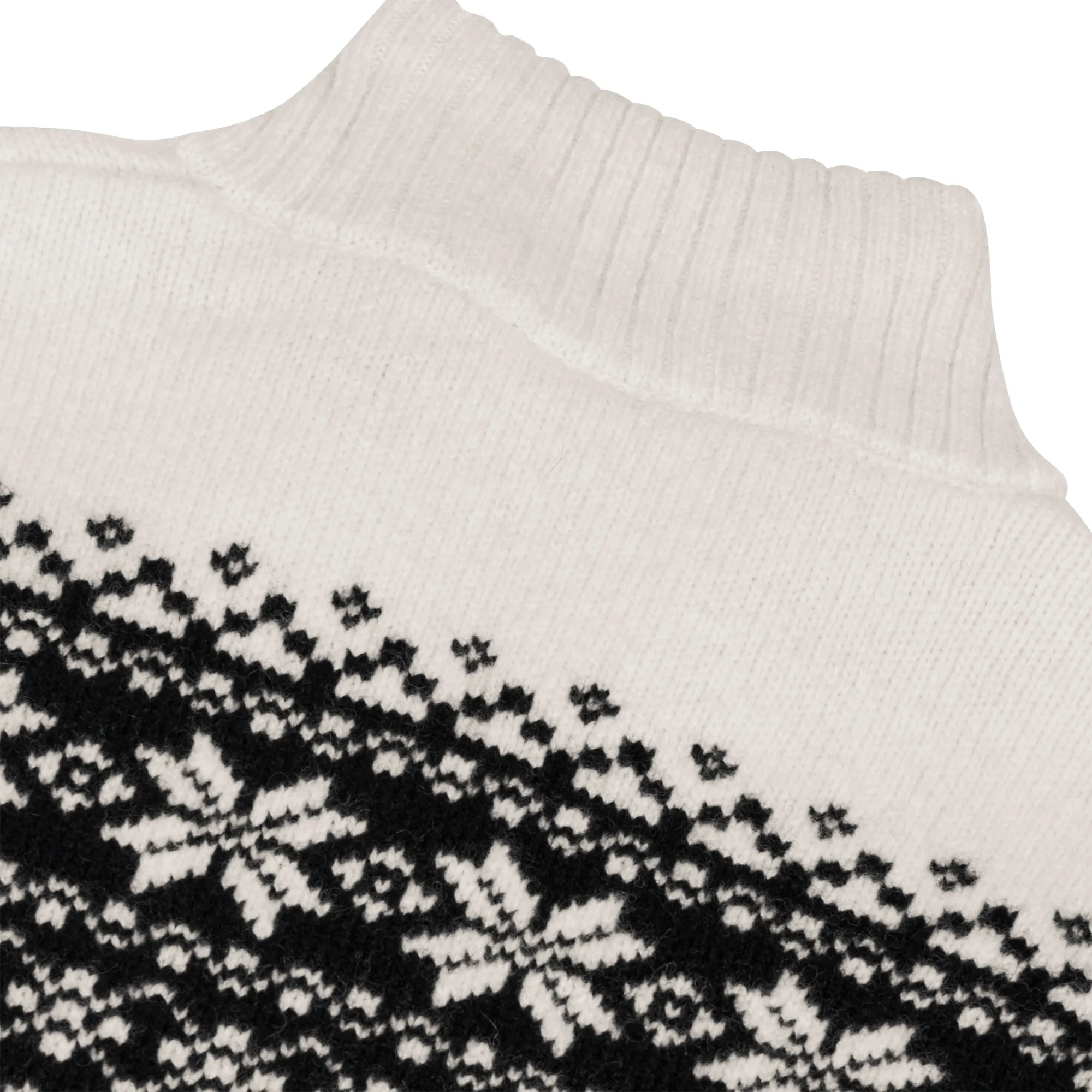 Gridarmor Women's Snøkrystall Half Zip Ullgenser Black/White