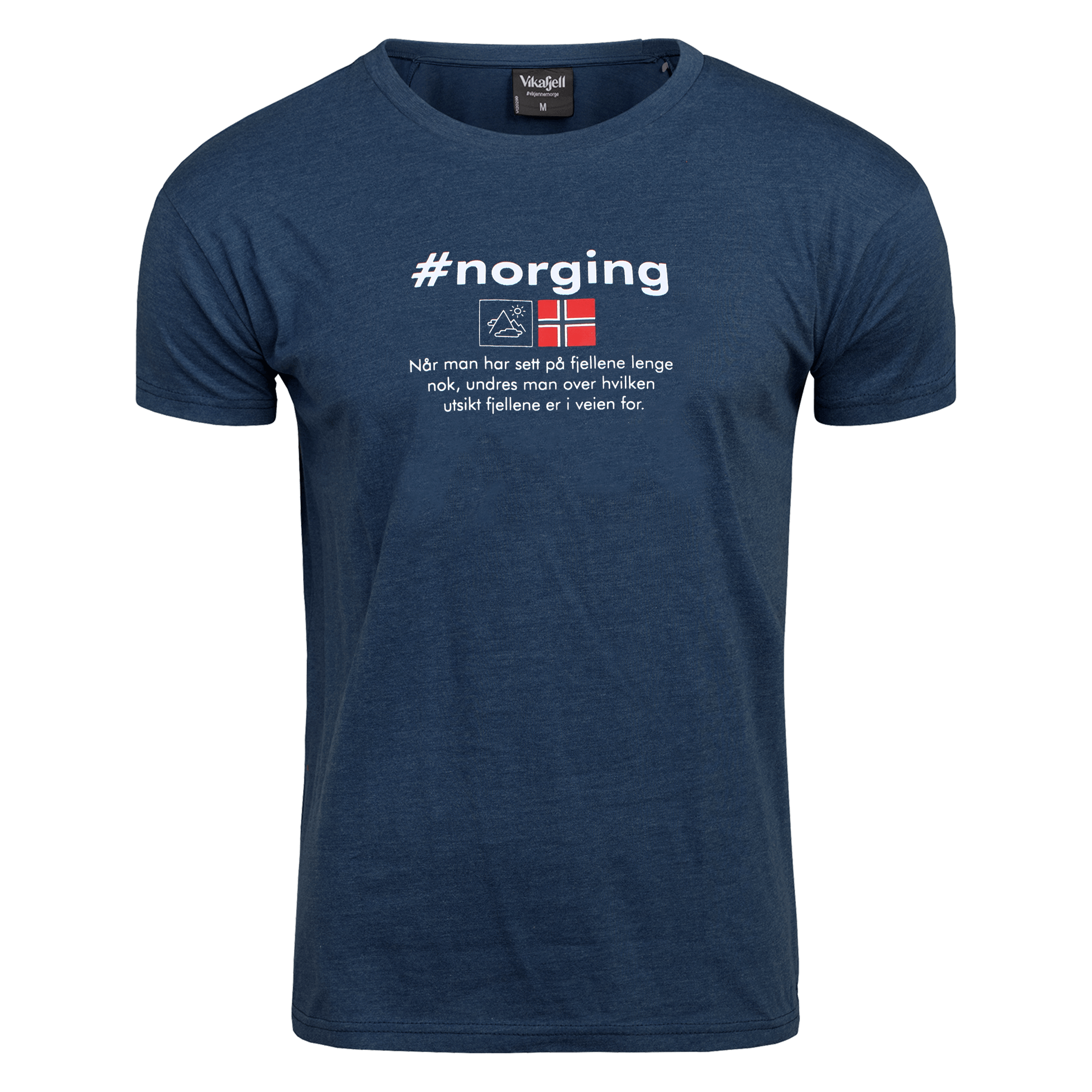 Vikafjell Morgedal #norging T-skjorte Herre - Fritid og bomull