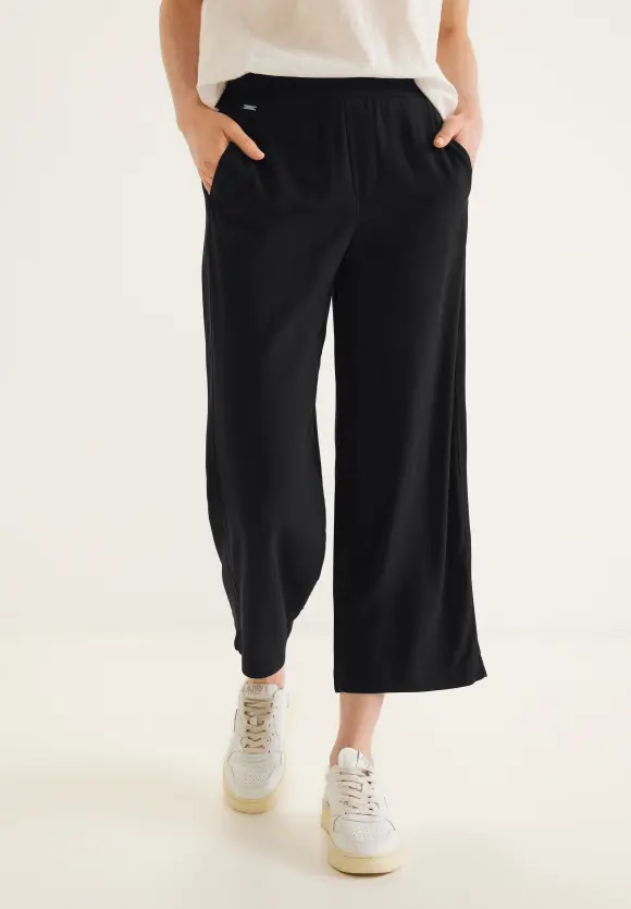 Viskose Loose Fit Hose - Black