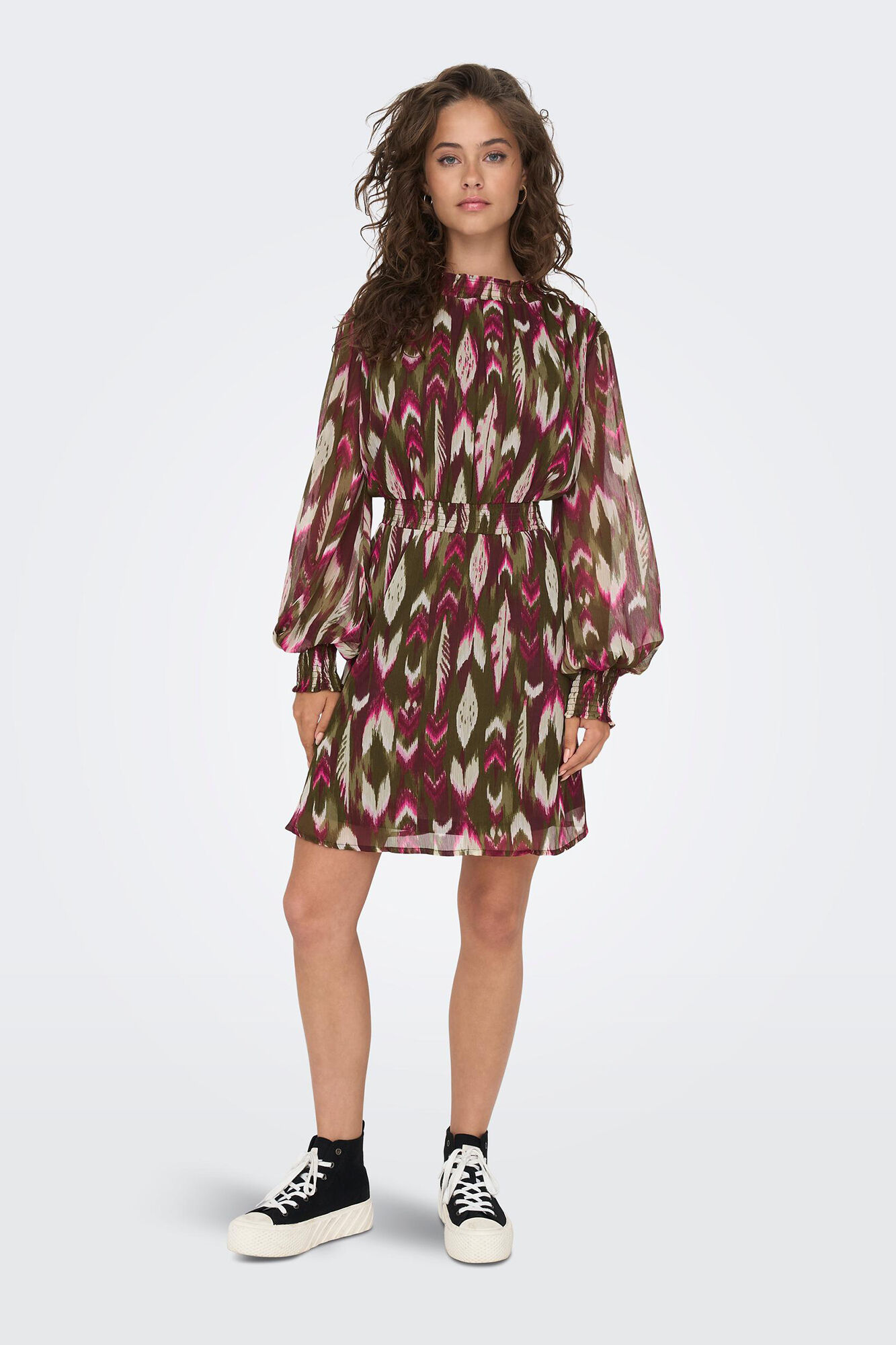 Vestido curto estampado