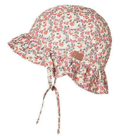 Melton Sonnenhut - UV30 - Elfenbein m. Rosen