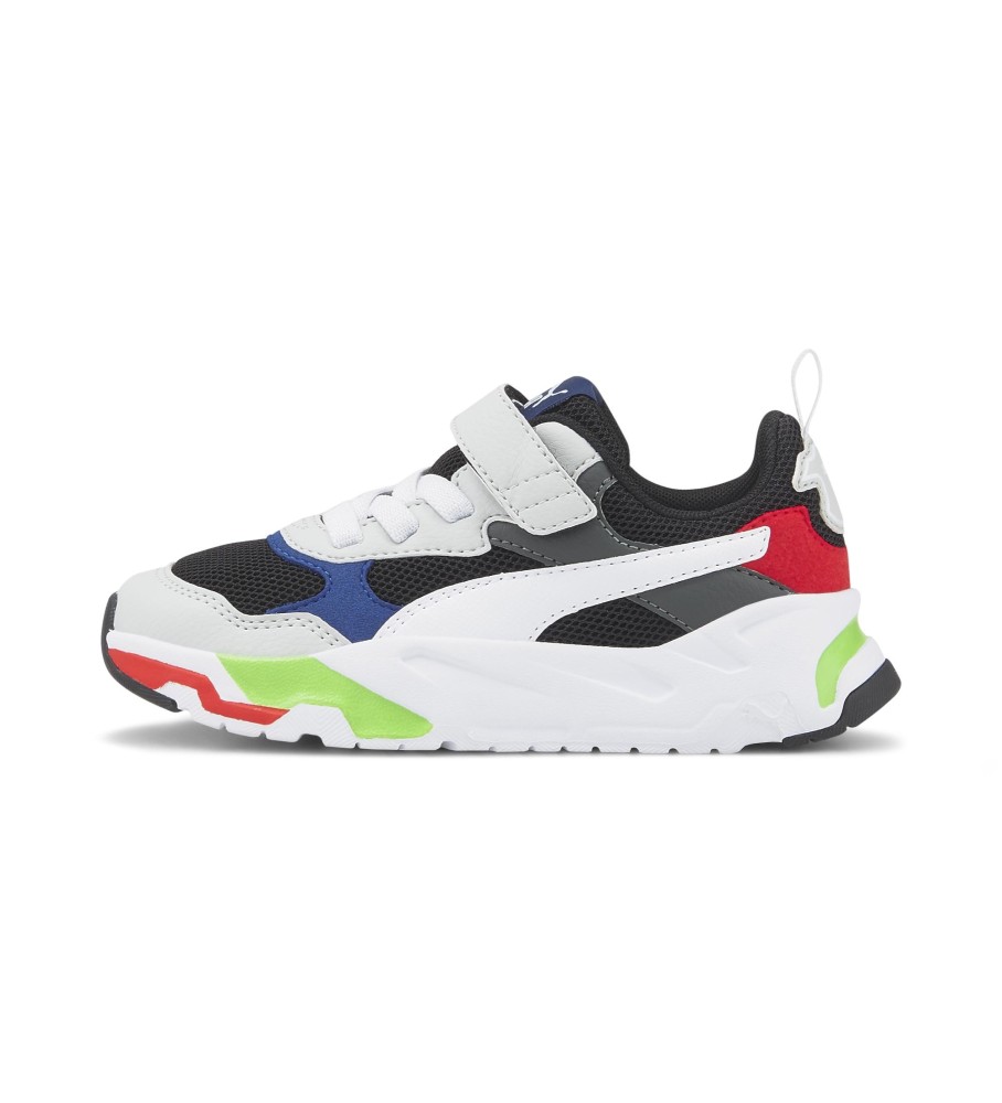 Tênis Puma Trinity AC+ PS de couro, branco e preto.