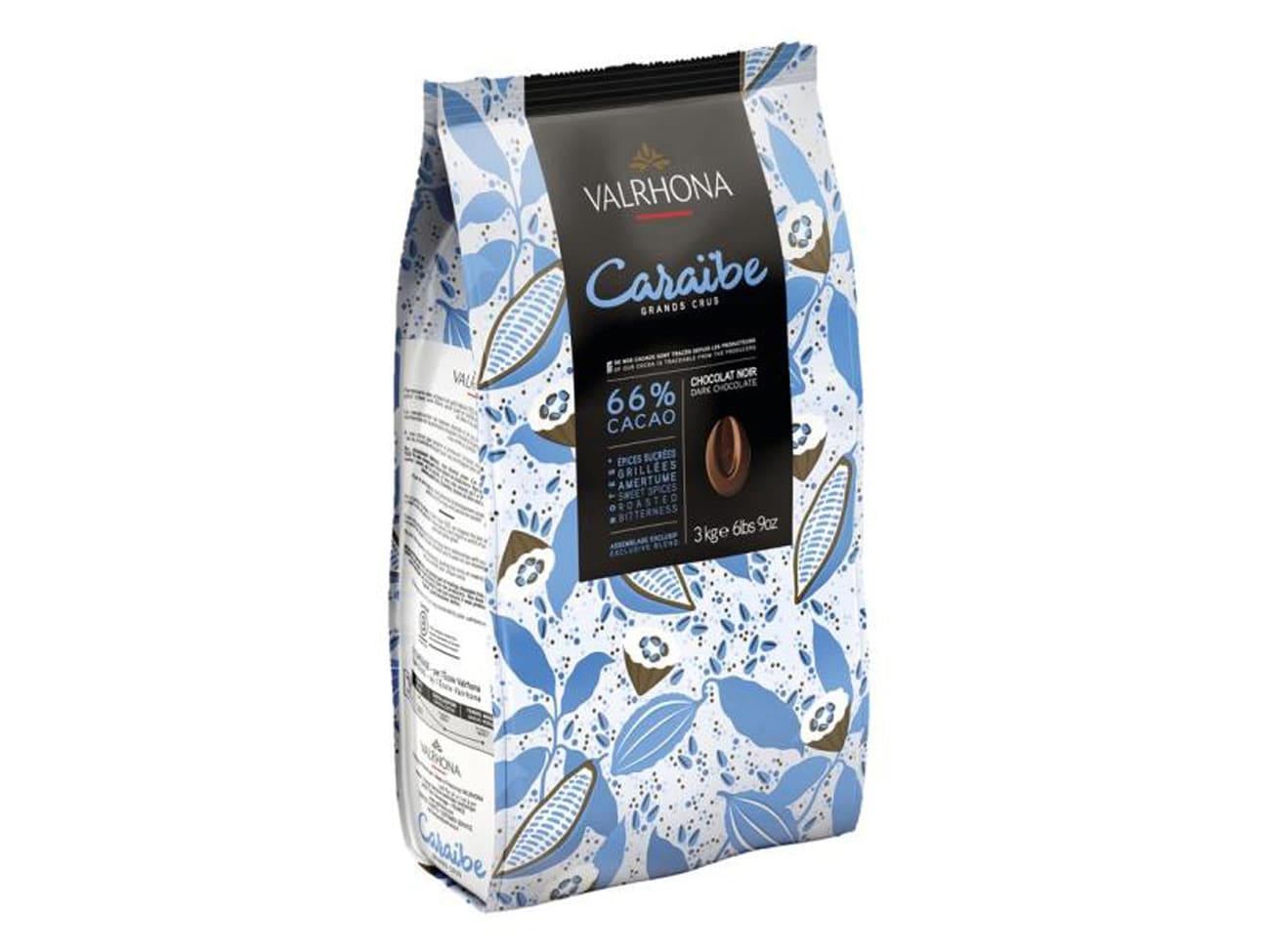 Chocolat noir Caraïbe 66% - 3 kg - Valrhona