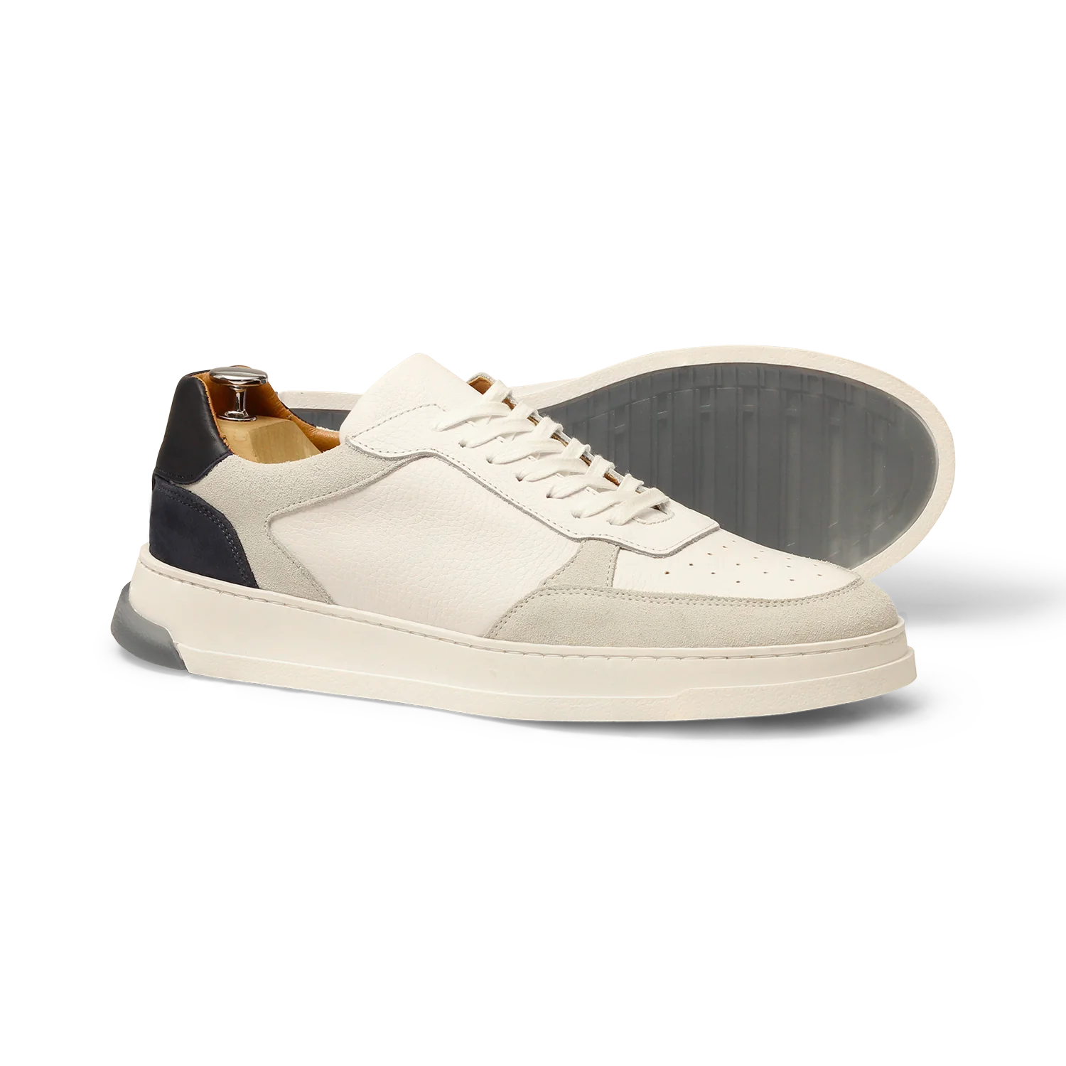 Dutone-Sneakers / Basket en cuir Bleu Blanc