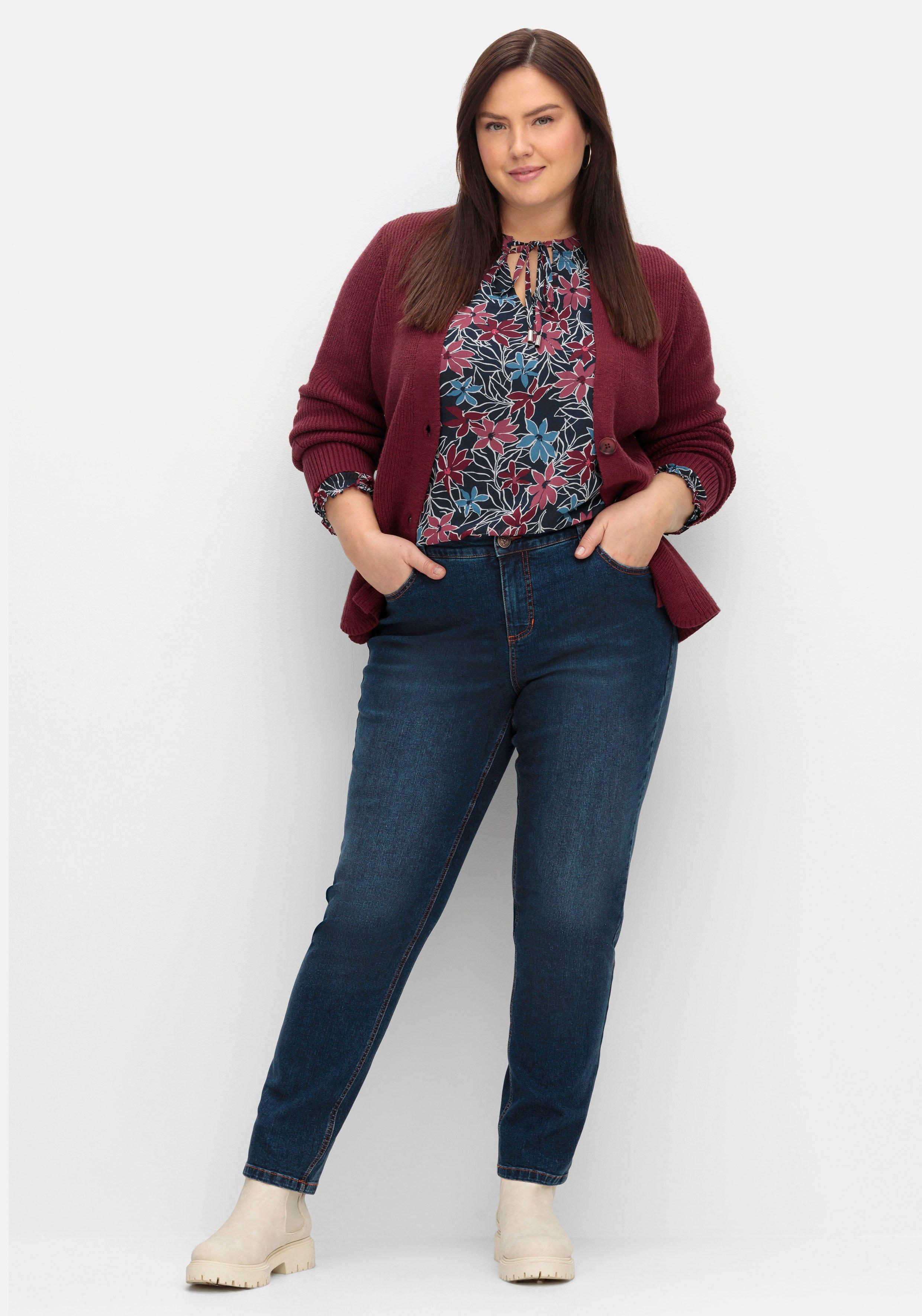 Schmale Jeans in Curvy-Schnitt PIA, in 5-Pocket-Form