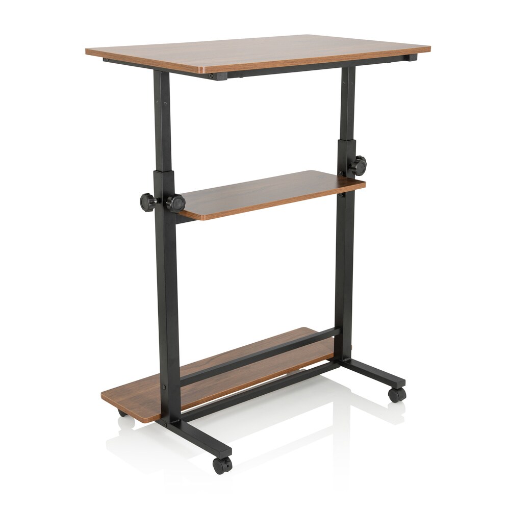 Stehschreibtisch WORKSTATION II Melaminharzbeschichtete Spanplatte, Gestell pulverbeschichteter Stahl hjh OFFICE
