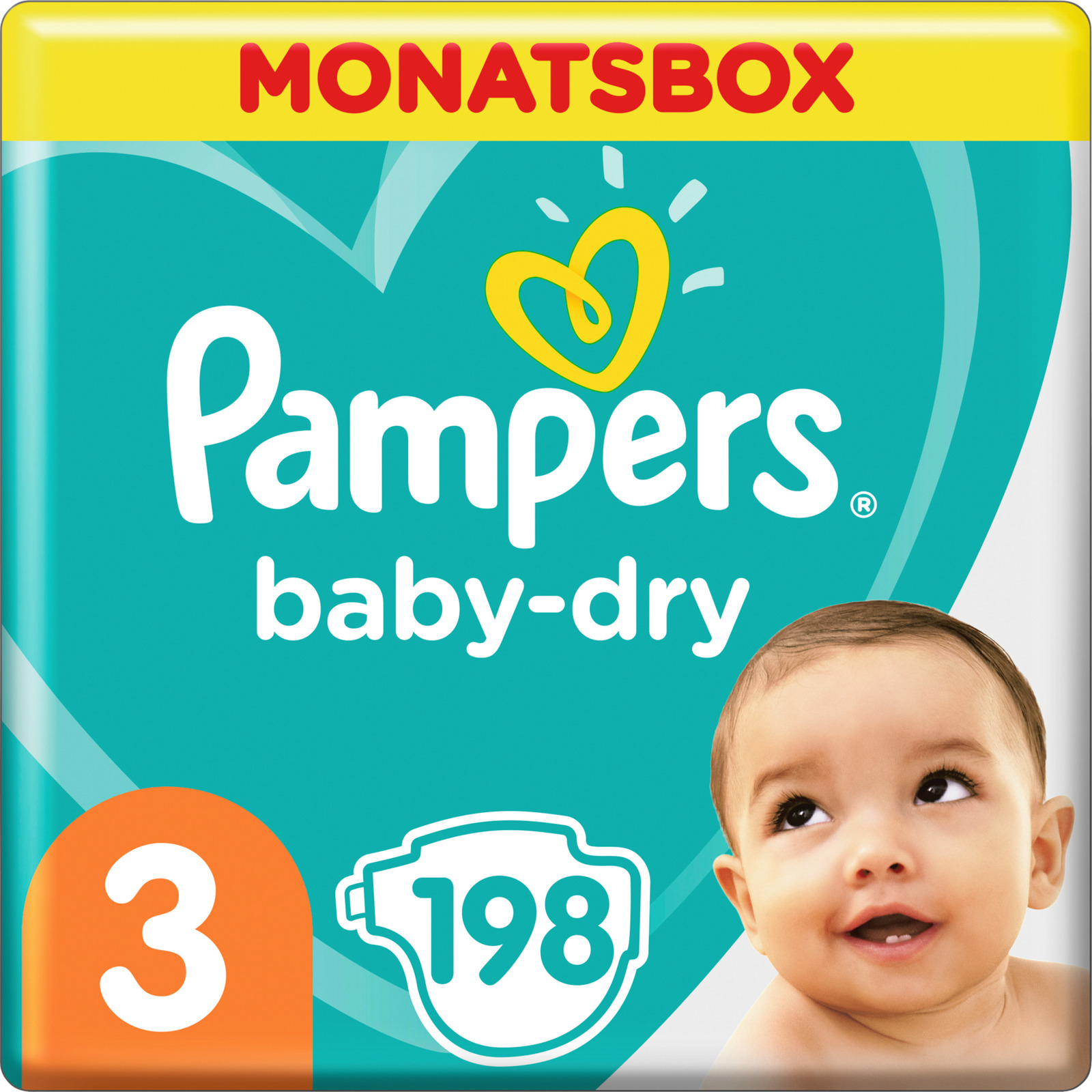 Pampers Baby-Dry Gr. 3 Monatsbox 198 Windeln