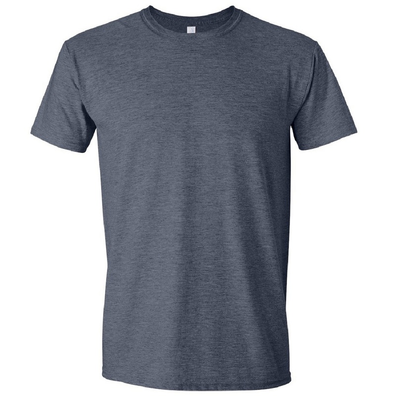 Camiseta básica de manga curta macia, 100% algodão grosso, Gildan