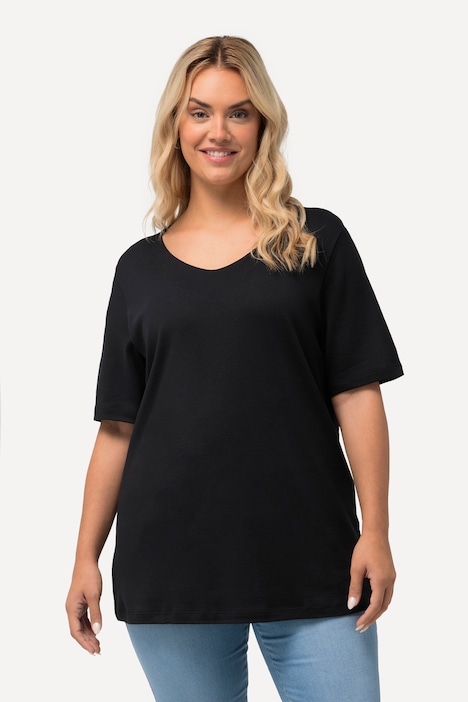 Shirt, doppellagige Vorderseite, Slim, Rundhals, Halbarm