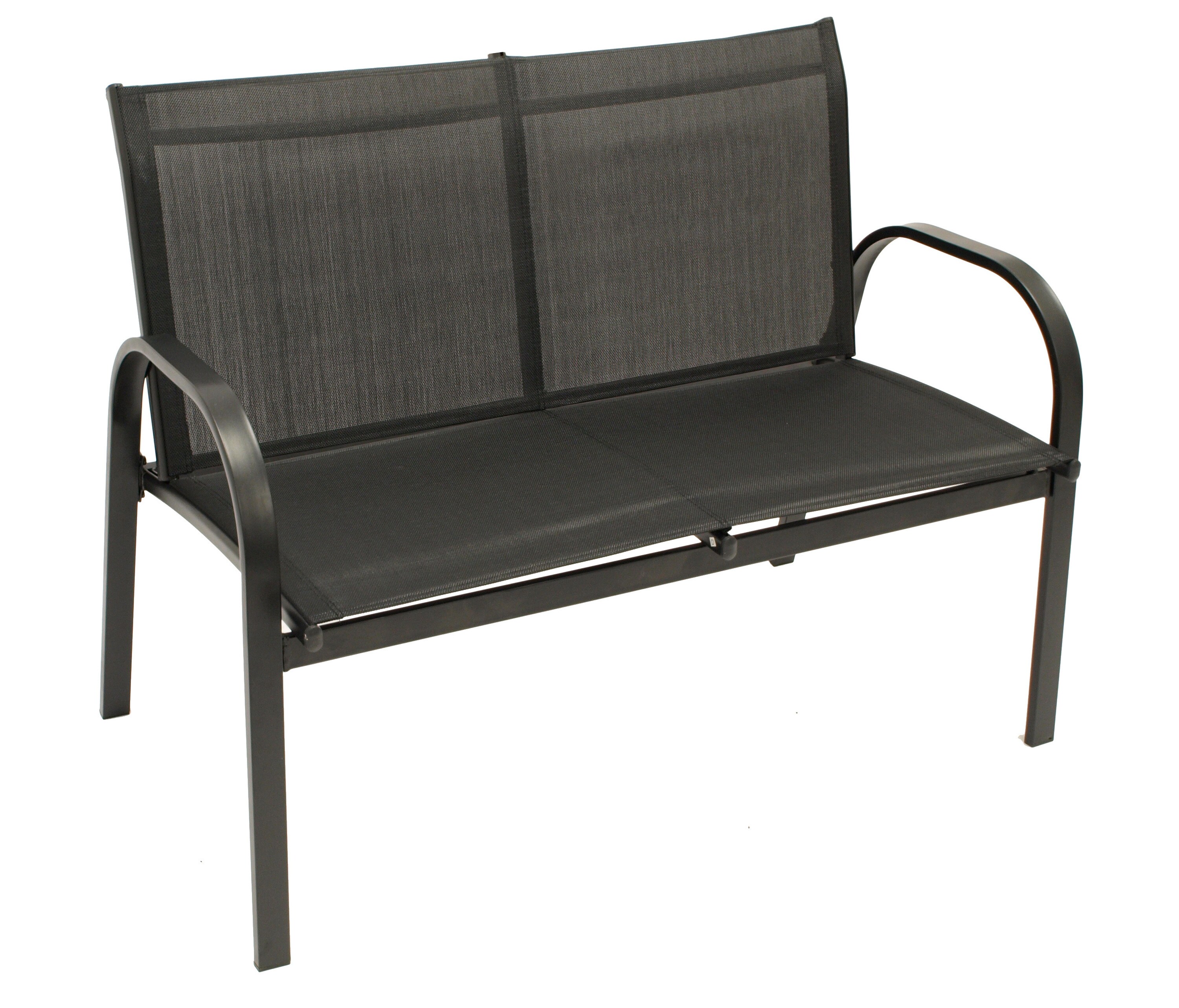 DEGAMO Lounge Set ARONA 4-teilig, Metall + Kunstgewebe schwarz