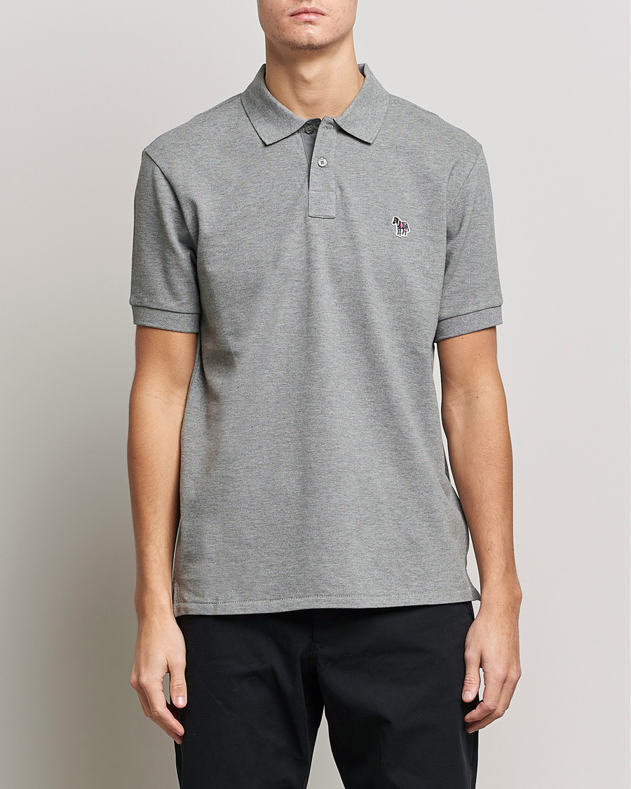 PS Paul Smith Regular Fit Zebra Polo Grey Melange