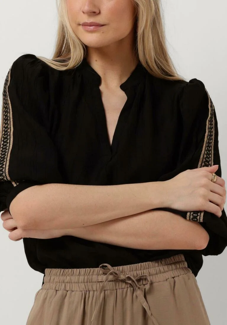 NUKUS zwarte nukus blouse lena blouse tape