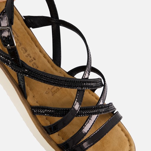Tamaris Sandalen zwart Leer