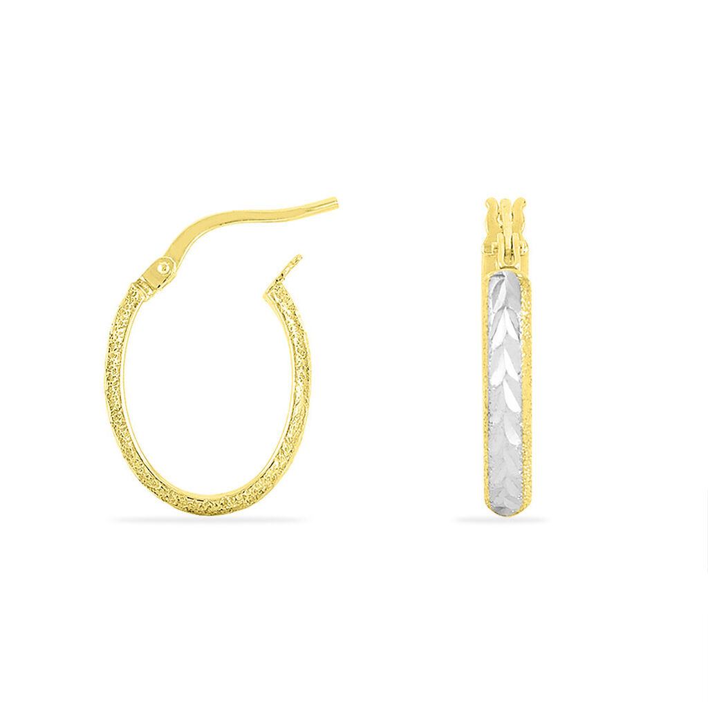 Créoles Sterala Or Jaune Strass