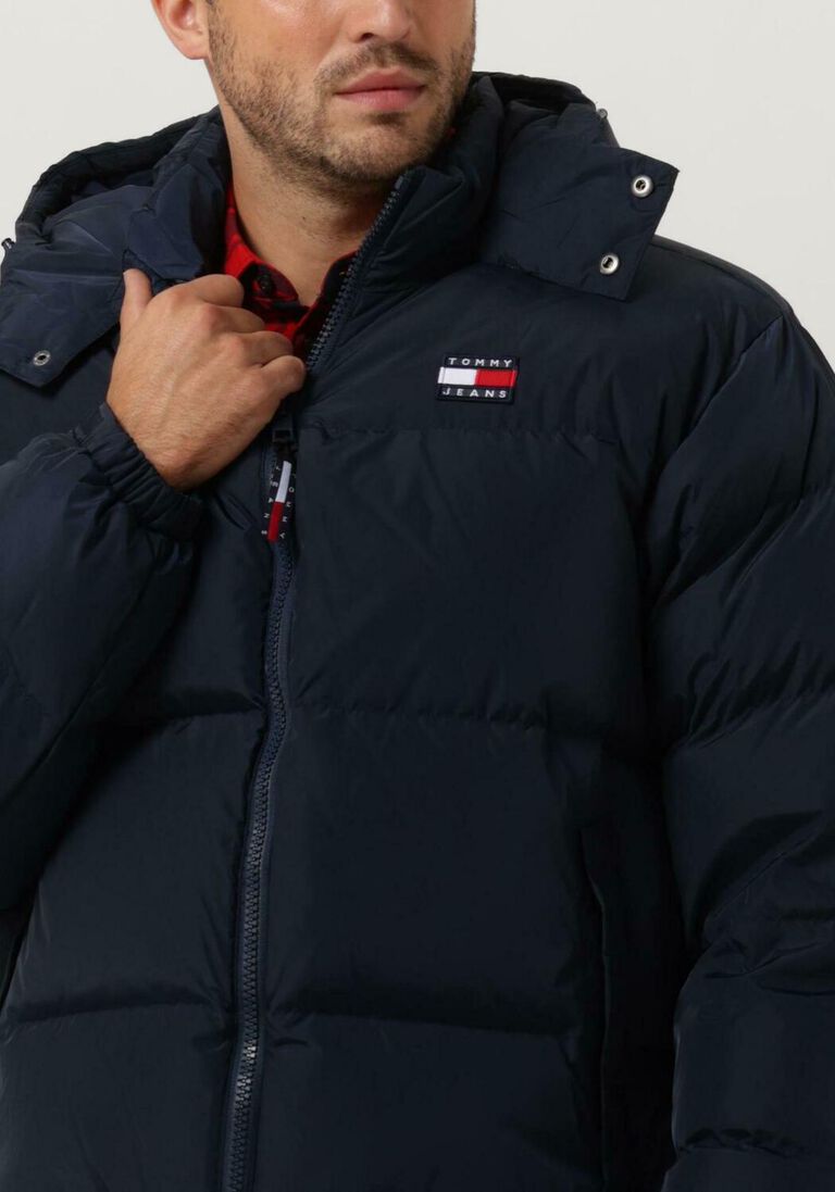 TOMMY JEANS donkerblauwe tommy jeans gewatteerde jas tjm alaska puffer