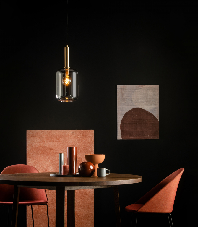 Lucide Joanet hanglamp Ø22 fumé
