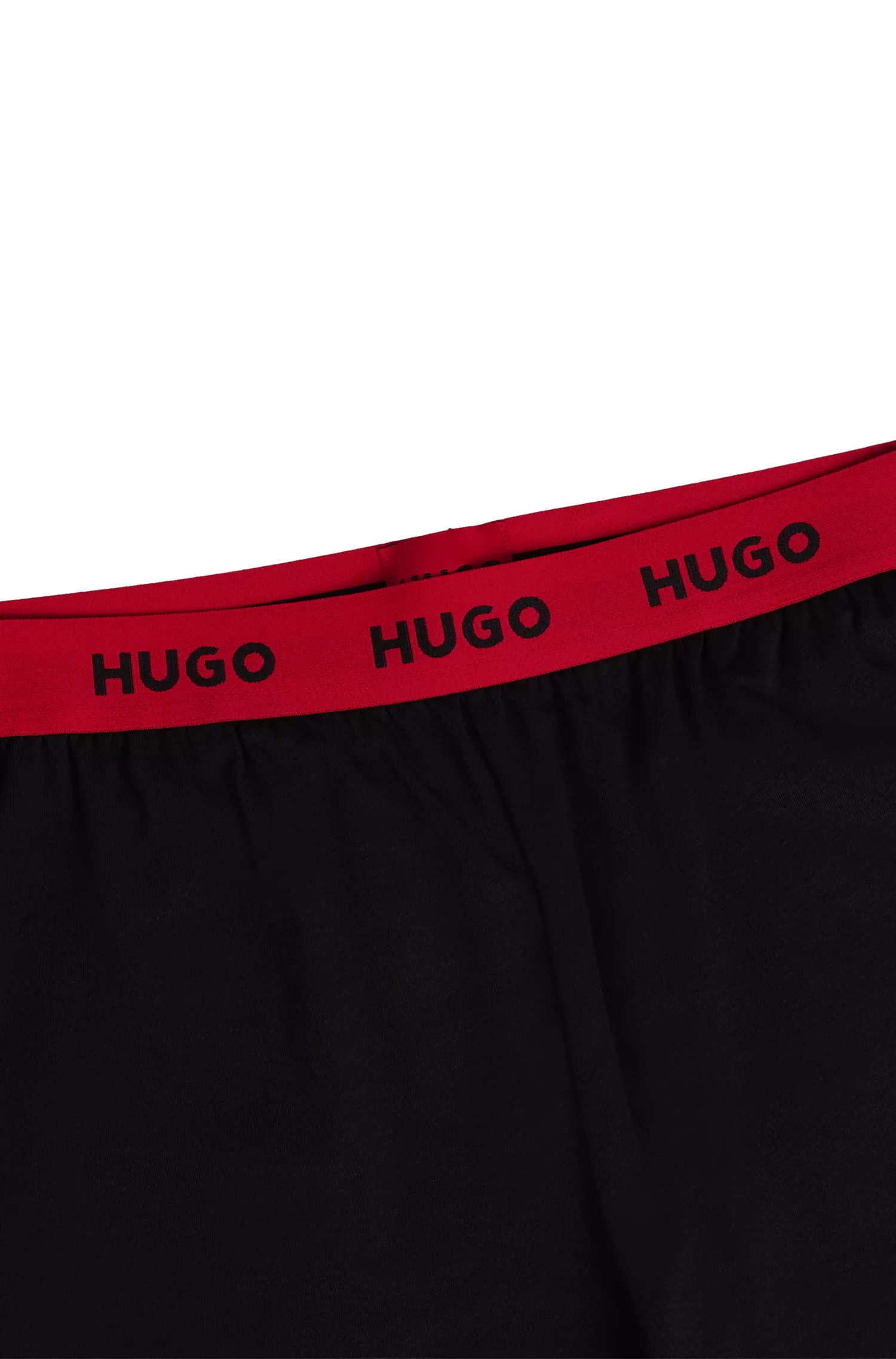 Calções de pijama HUGO vermelhos em algodão elástico com cós com a marca.