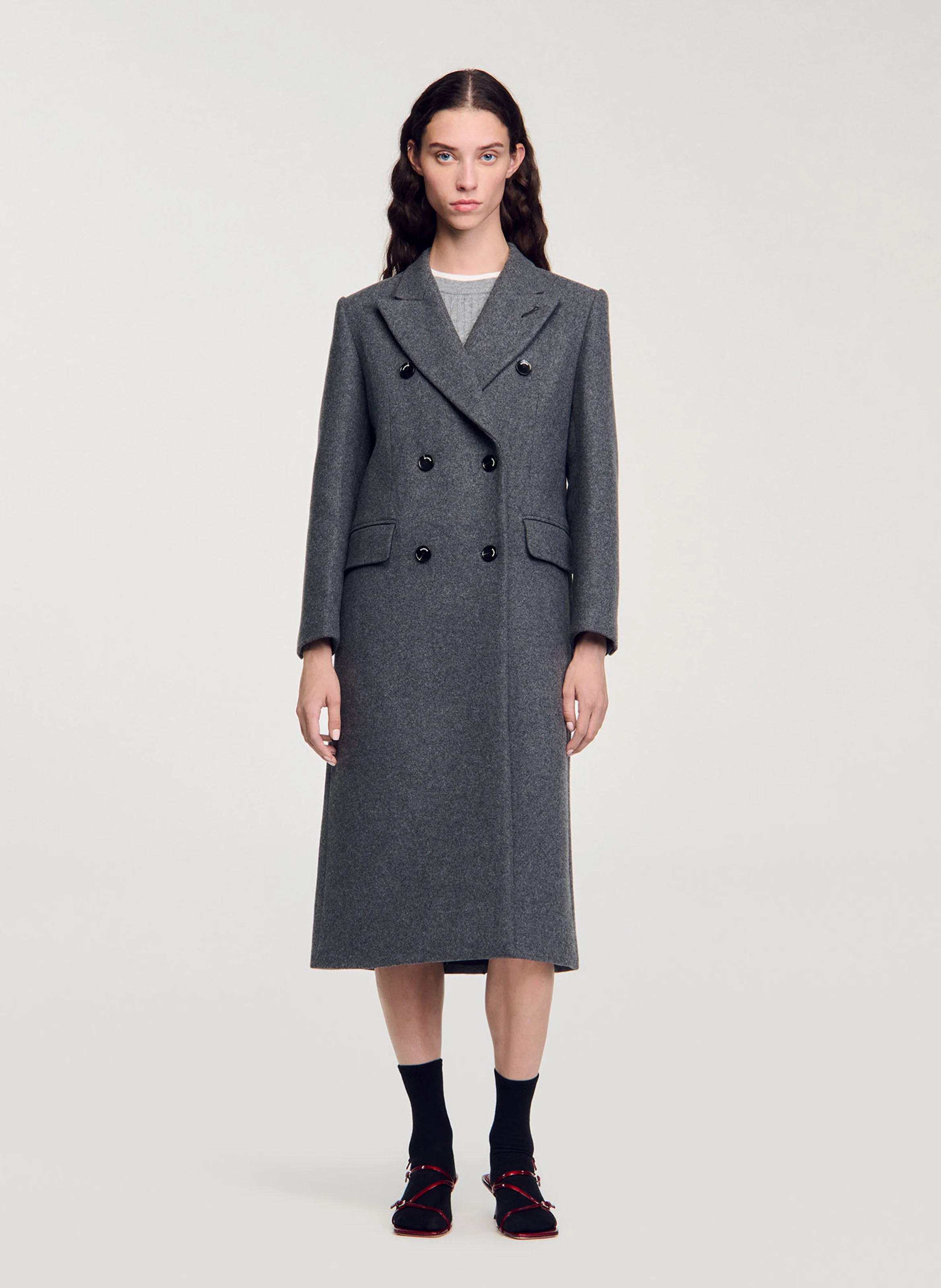 Manteau en laine mélangée | Gris