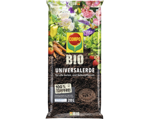 Universele grond COMPO BIO turfvrij (45 zakken x 20 liter = 0,9 m³) 1 pallet